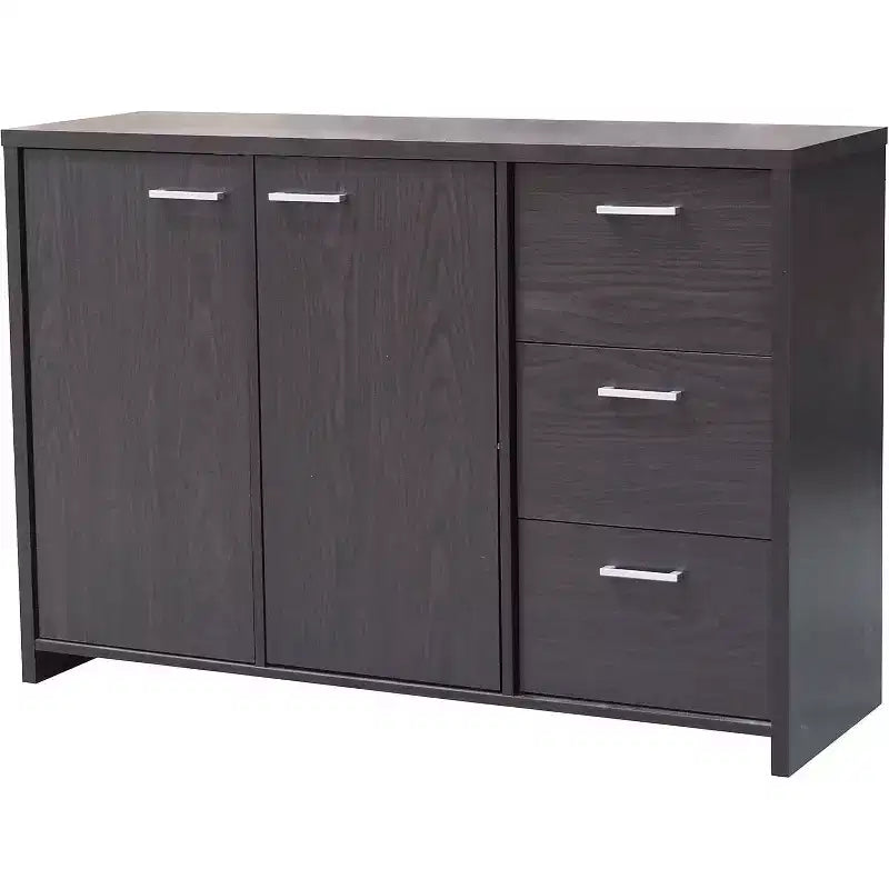 Sideboard mit Stauraum für Küche, Esszimmer und Eingangsbereich, Eiche Schokolade