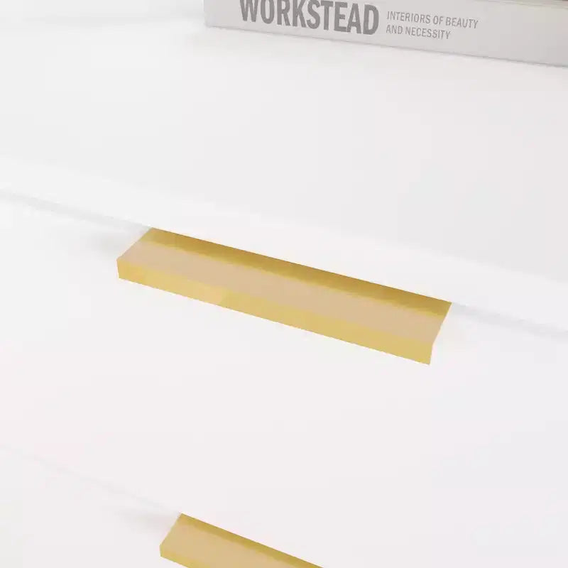 Moderner Nachttisch mit Holzmaserung und 2 Schubladen