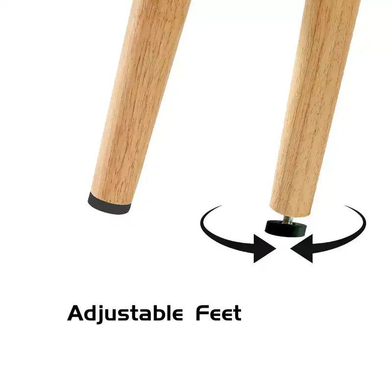 41W Couchtisch, Beistelltisch mit Schiebeschublade, Beinen aus Massivholz und verstellbaren PVC-Füßen, Natur/Weiß/Walnuss