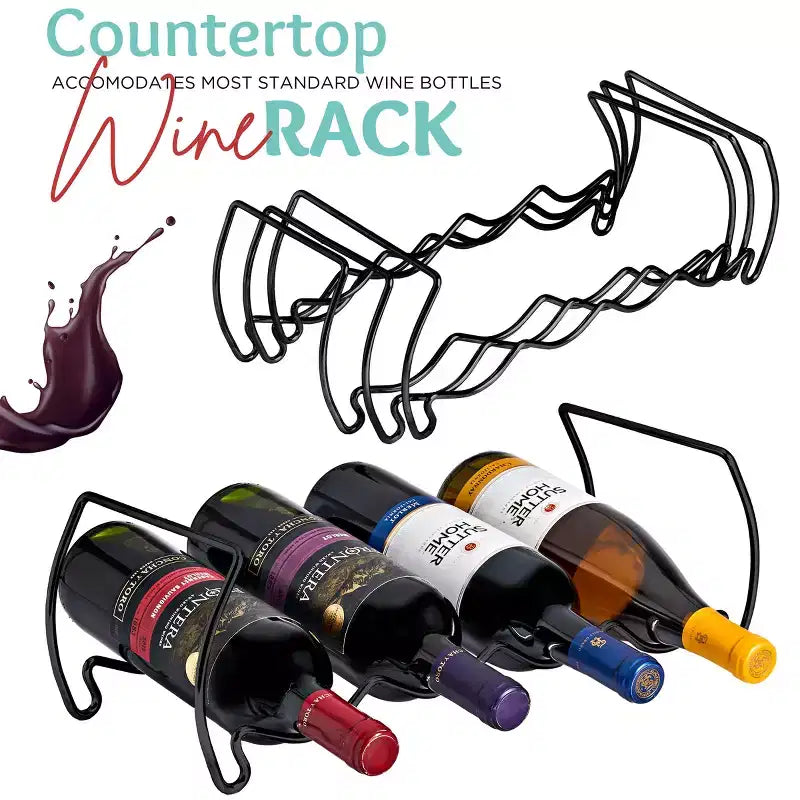 Botellero apilable de estilo clásico de 6 niveles - Perfecto para bar, bodega, sótano, armario, despensa, etc. - Capacidad para 24 botellas