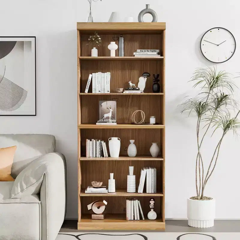 Meuble d’appoint en bois de 36x31x16 avec étagère réglable, meuble de rangement sans porte, naturel
