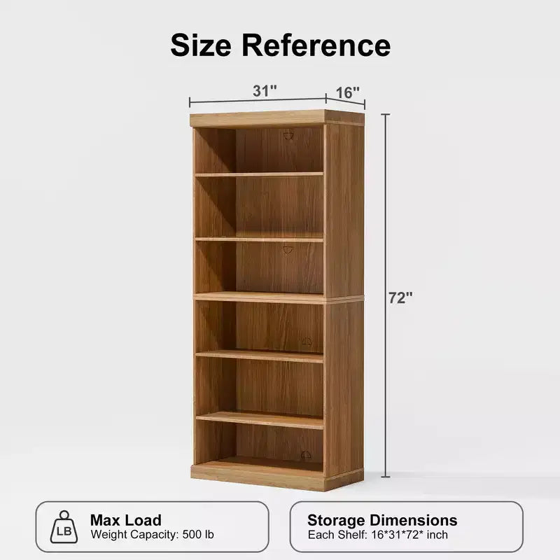Meuble d’appoint en bois de 36x31x16 avec étagère réglable, meuble de rangement sans porte, naturel