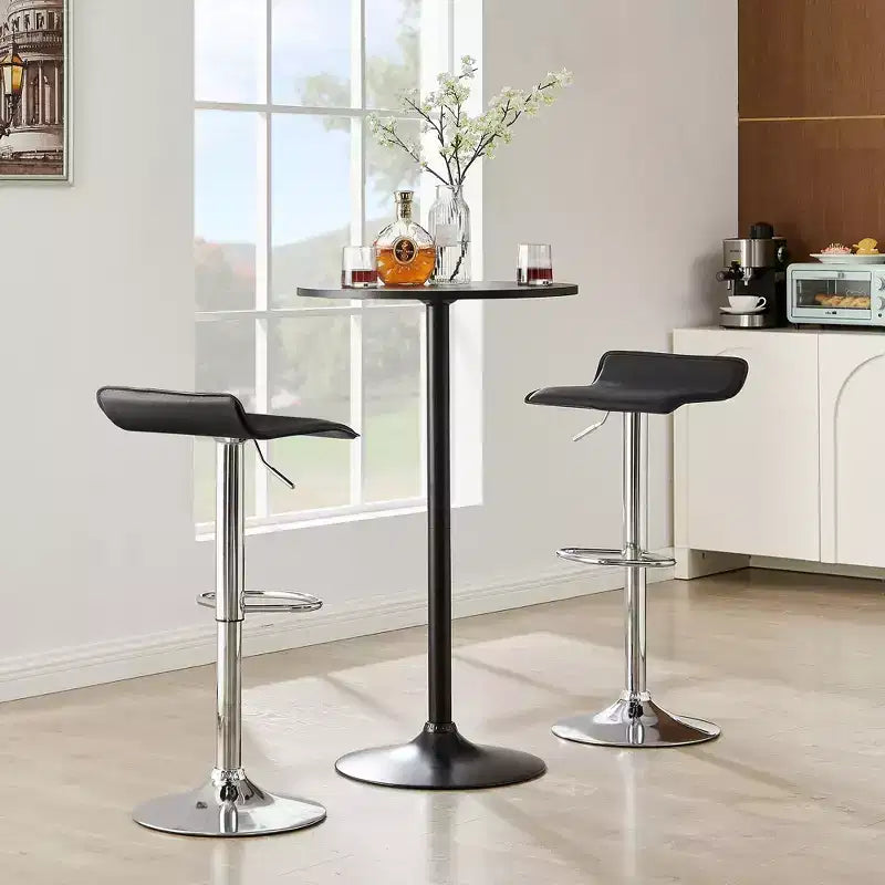 Juego de 2 taburetes de bar, taburetes de mostrador con asiento giratorio y altura ajustable, para cocina/bar/comedor/sala de estar