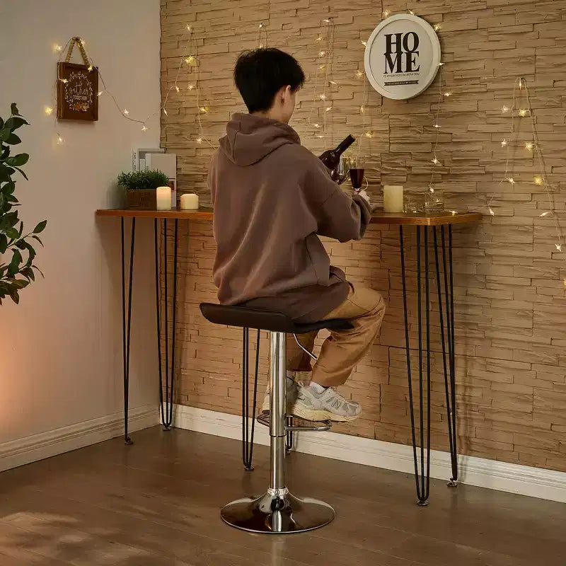 Juego de 2 taburetes de bar, taburetes de mostrador con asiento giratorio y altura ajustable, para cocina/bar/comedor/sala de estar