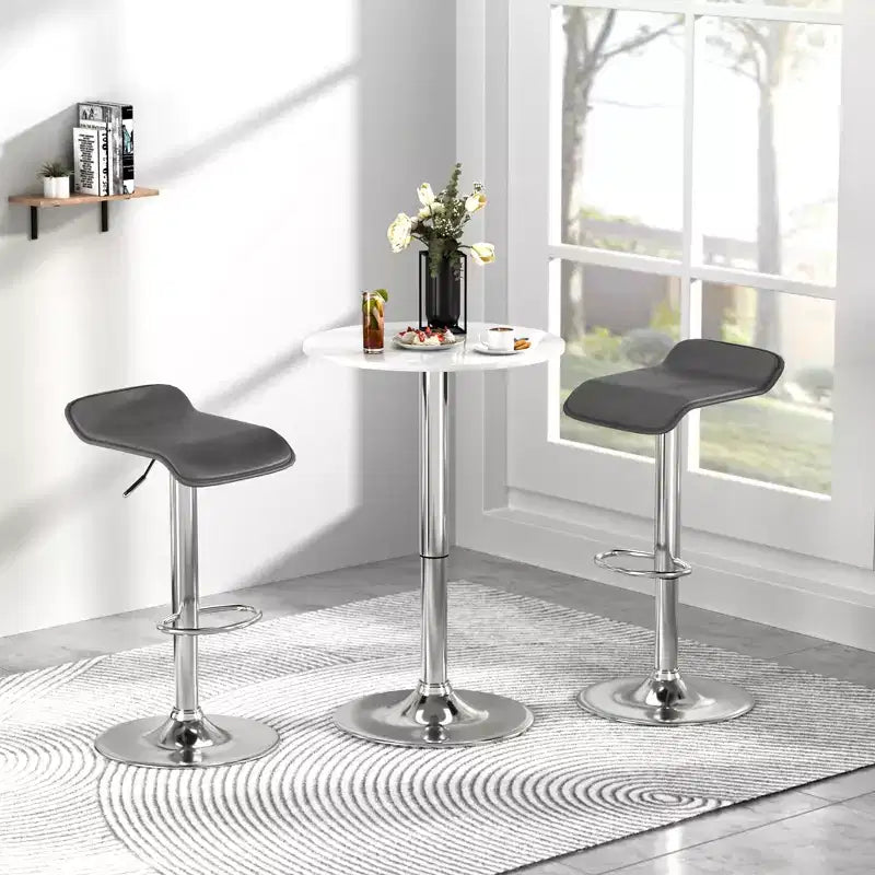 Set aus 2 Barhockern, höhenverstellbare Barhocker mit Drehfunktion, für Küche/Bar/Esszimmer/Wohnzimmer