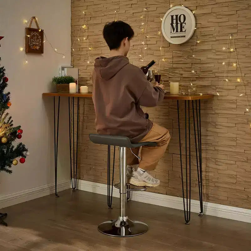 Juego de 2 taburetes de bar, taburetes de mostrador con asiento giratorio y altura ajustable, para cocina/bar/comedor/sala de estar