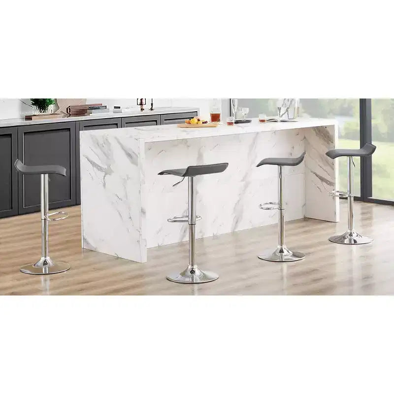 Juego de 2 taburetes de bar, taburetes de mostrador con asiento giratorio y altura ajustable, para cocina/bar/comedor/sala de estar