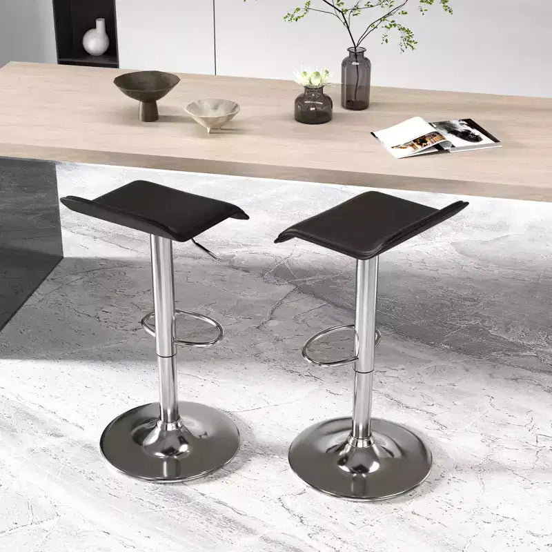 Juego de 2 taburetes de bar, taburetes de mostrador con asiento giratorio y altura ajustable, para cocina/bar/comedor/sala de estar