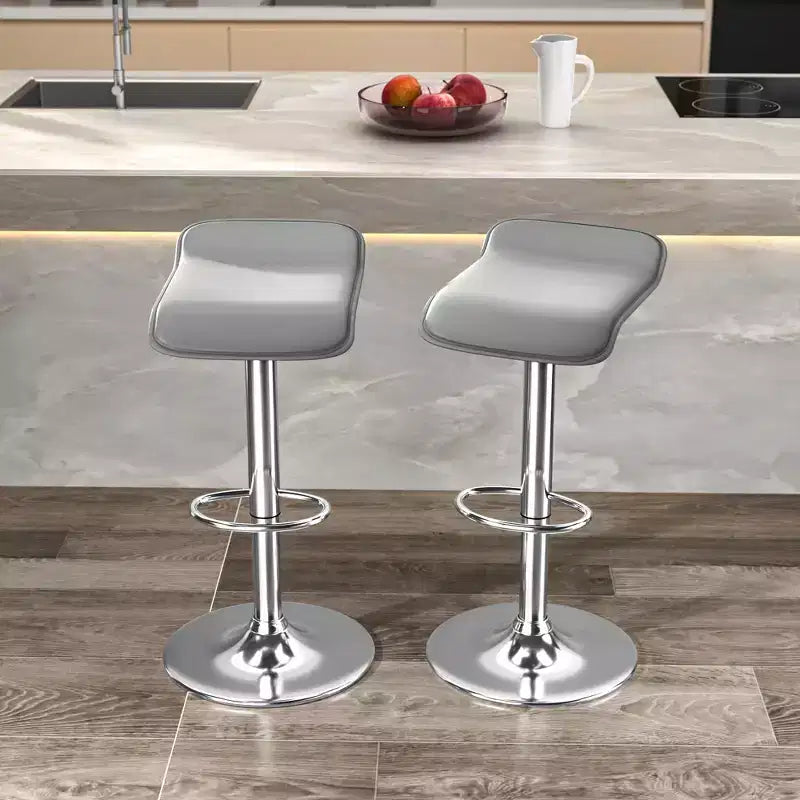 Juego de 2 taburetes de bar, taburetes de mostrador con asiento giratorio y altura ajustable, para cocina/bar/comedor/sala de estar