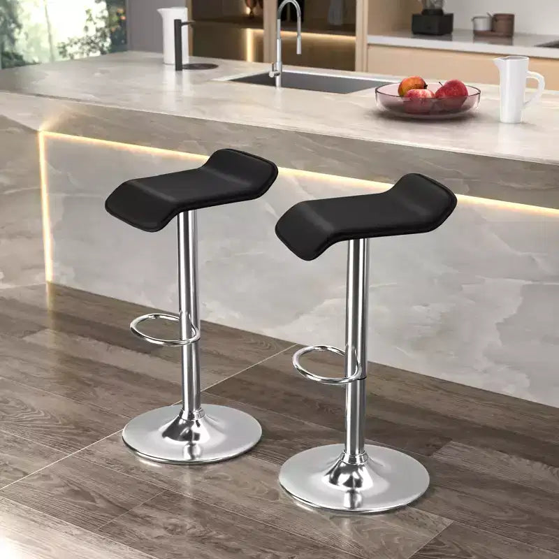 Juego de 2 taburetes de bar, taburetes de mostrador con asiento giratorio y altura ajustable, para cocina/bar/comedor/sala de estar