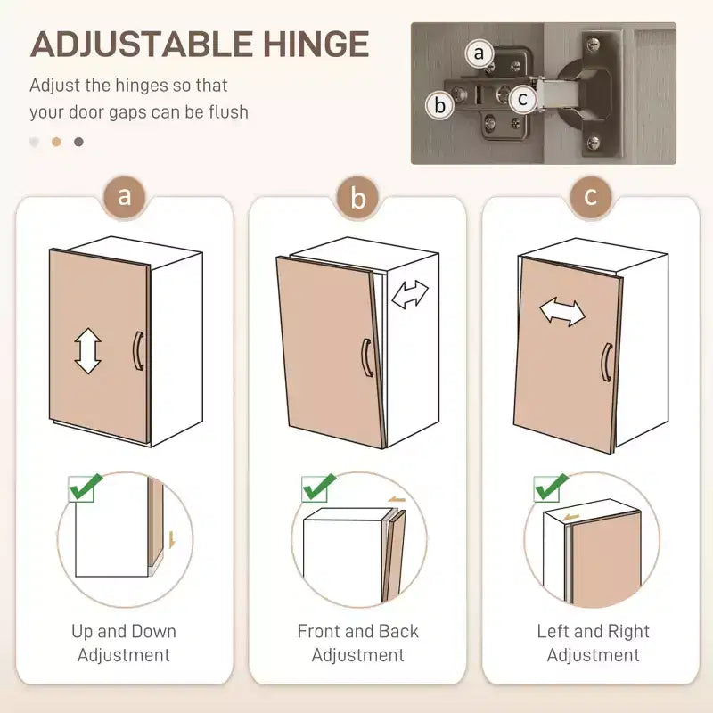 Despensa de cocina de 64 con 4 puertas, gabinete de almacenamiento independiente con 3 estantes ajustables para cocina, comedor o sala de estar, blanco antiguo