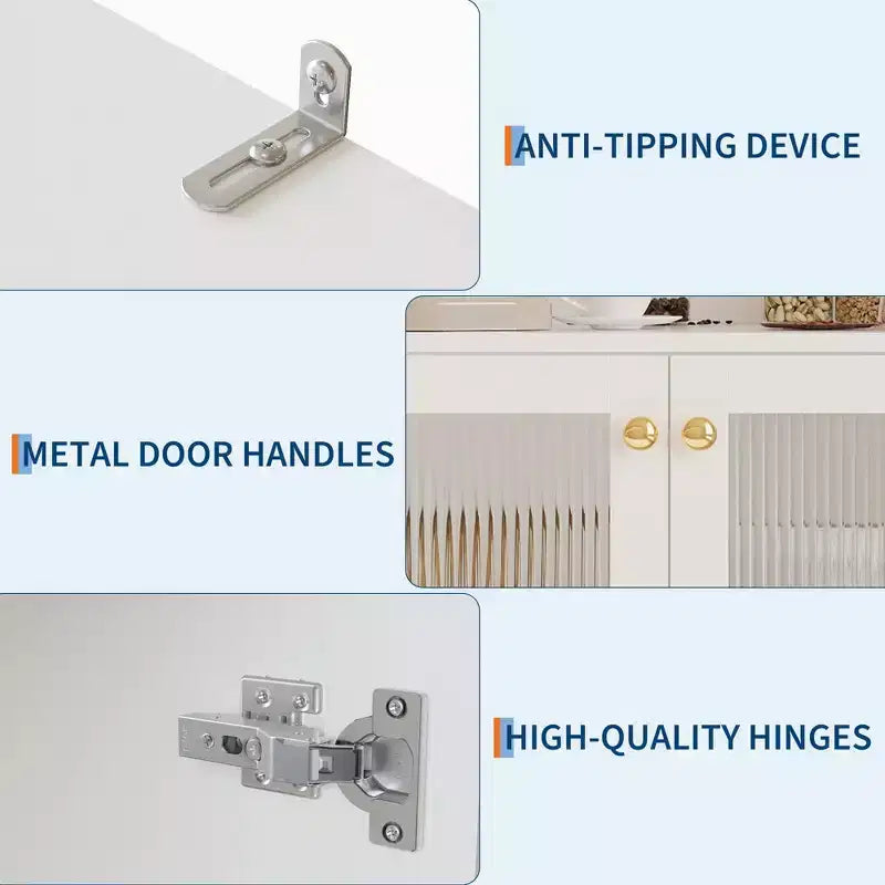 Armoire garde-manger de 71 de haut avec 2 portes vitrées, armoire de rangement autoportante pour cuisine avec 7 compartiments de rangement et étagères réglables