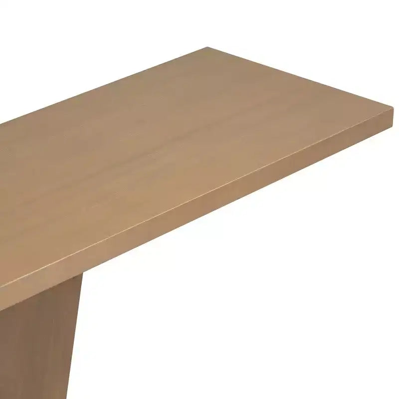 Mesa consola para recibidor, mesa decorativa para pasillo, mesa estrecha para sofá con chapa de madera natural, versatilidad clásica