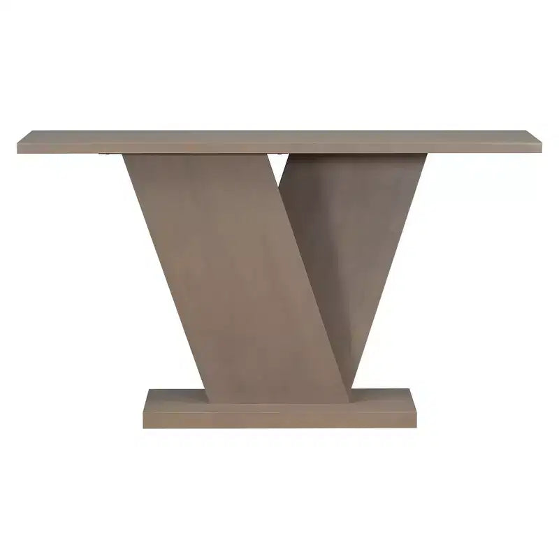 Mesa consola para recibidor, mesa decorativa para pasillo, mesa estrecha para sofá con chapa de madera natural, versatilidad clásica