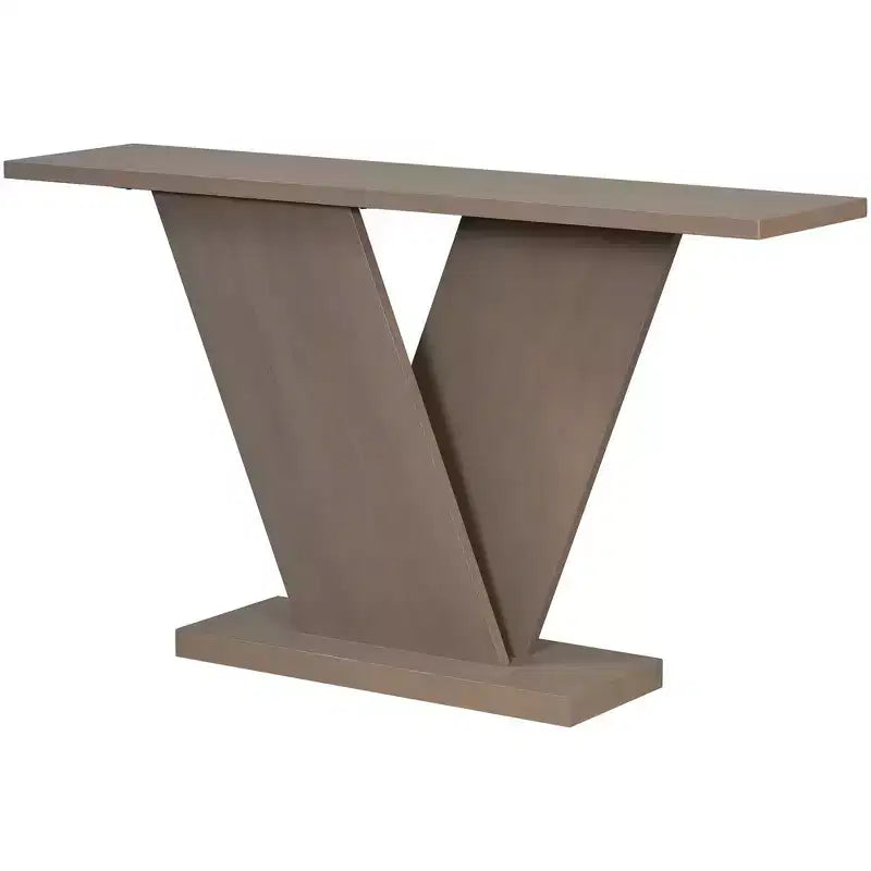 Mesa consola para recibidor, mesa decorativa para pasillo, mesa estrecha para sofá con chapa de madera natural, versatilidad clásica