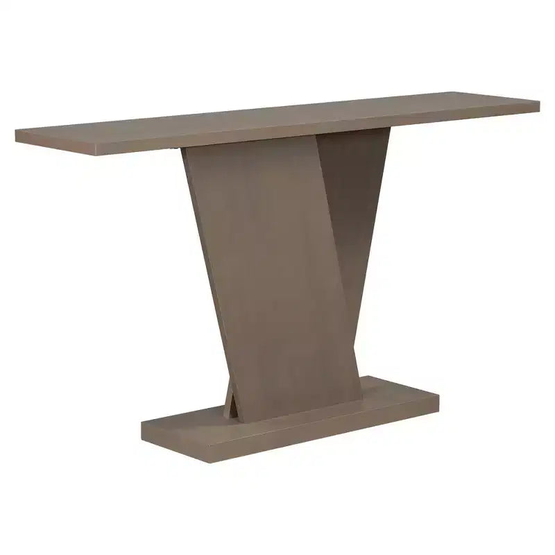 Mesa consola para recibidor, mesa decorativa para pasillo, mesa estrecha para sofá con chapa de madera natural, versatilidad clásica