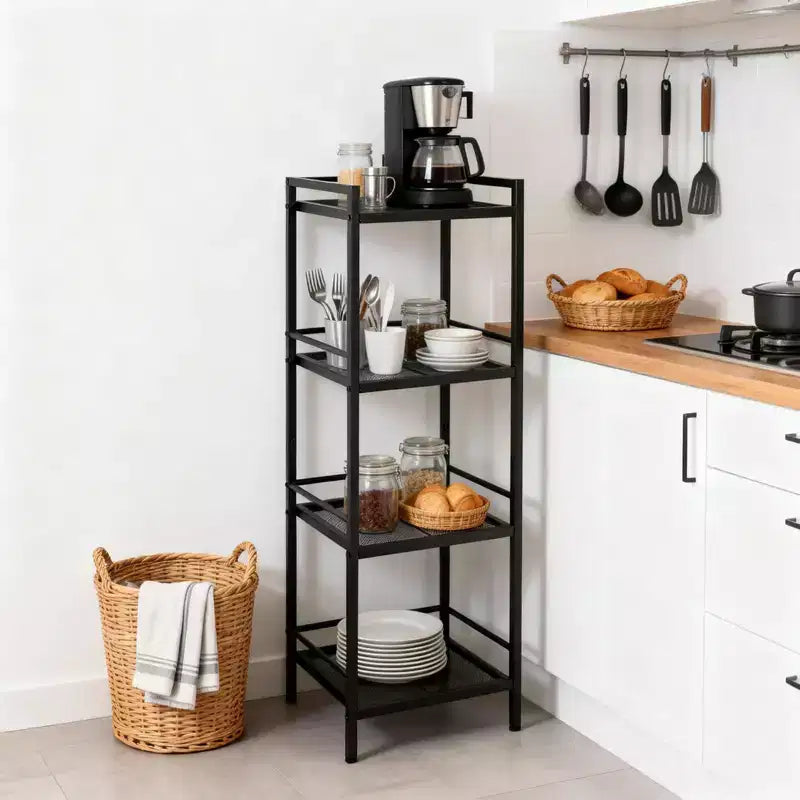 Estantería metálica de 12 unidades estrechas de almacenamiento para organizar el baño, la cocina y la lavandería (juego de 1)
