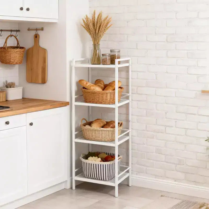 Estantería metálica de 12 unidades estrechas de almacenamiento para organizar el baño, la cocina y la lavandería (juego de 1)