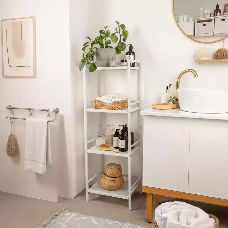 Estantería metálica de 12 unidades estrechas de almacenamiento para organizar el baño, la cocina y la lavandería (juego de 1)