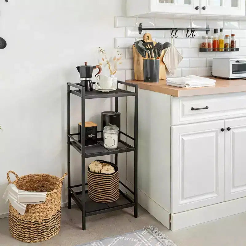 Estantería metálica de 12 unidades estrechas de almacenamiento para organizar el baño, la cocina y la lavandería (juego de 1)