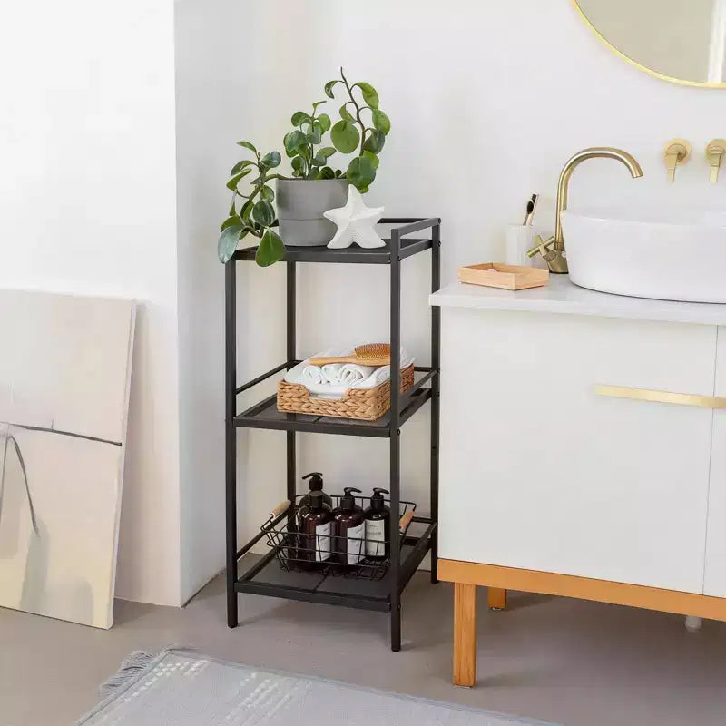 Étagère métallique étroite à 12 niveaux pour l’organisation de la salle de bain, de la cuisine et de la buanderie (lot de 1)