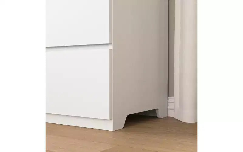 Geräumige moderne Kommode mit 9 grifflosen Schubladen, 63 Zoll; Holzschrank mit Stauraum, geeignet für Wohnzimmer oder Schlafzimmer, Weiß