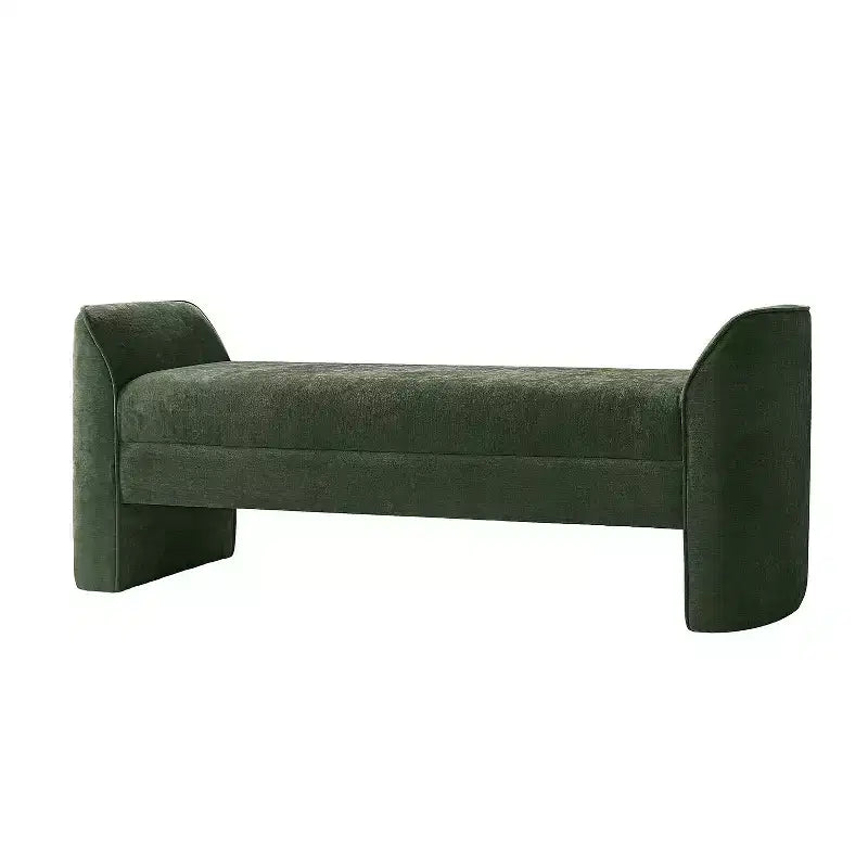 Moderne Sitzbank mit Chenille-Stoff - BEIGE