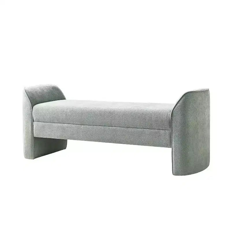 Moderne Sitzbank mit Chenille-Stoff - BEIGE