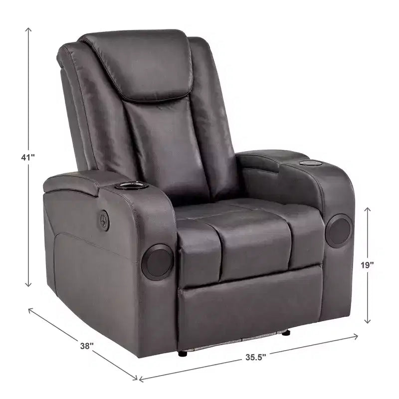 Sillón decorativo con cargador USB/inalámbrico y altavoz - Gris